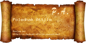Polednak Attila névjegykártya